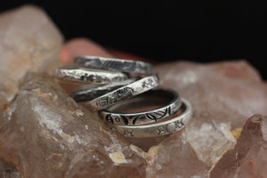 Assorted Sterling Silver Stamped Rings