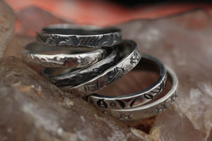 Assorted Sterling Silver Stamped Rings