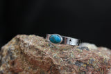 Chunky Turquoise Ring w/ Unique Sterling Silver Band SIZE 10.5